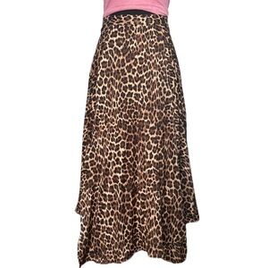 Leopard print maxi skirt